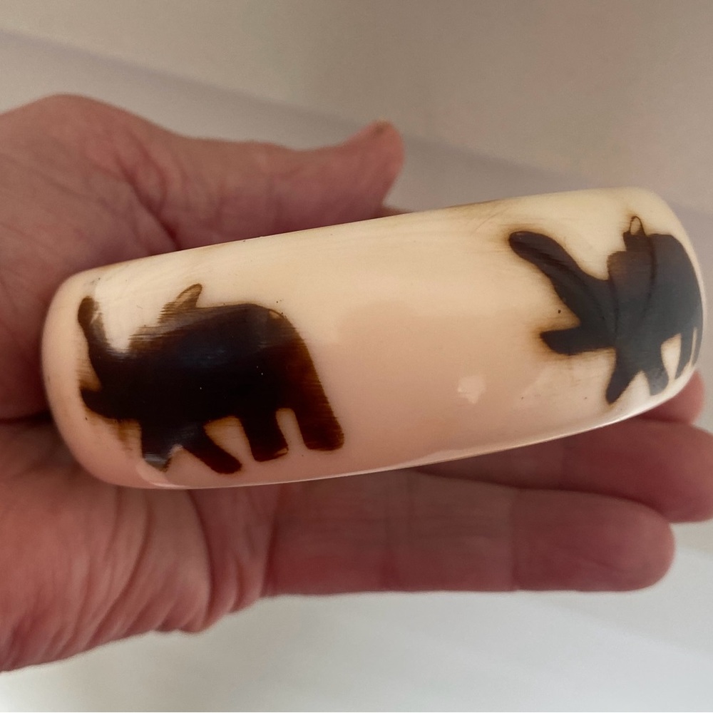 Elephant Motif Bangle Bracelet